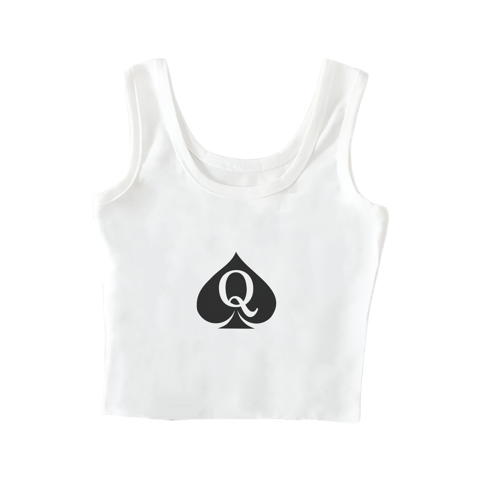 Crop Top Crochet - “Queen Of Spade” Womens Double Lined
