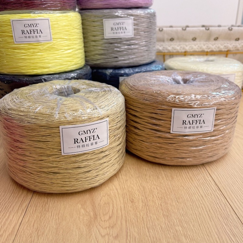 Crochet Bag Raffia - 250g/pcs Thin Flat Raffia Yarn for