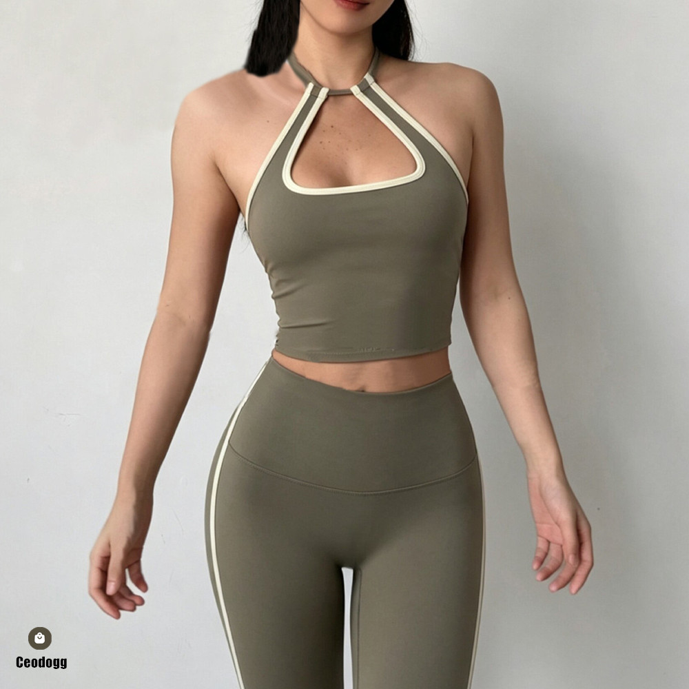 Hanging Halter Top Women Sport - đánh giá và giá Bralette Triangle Set