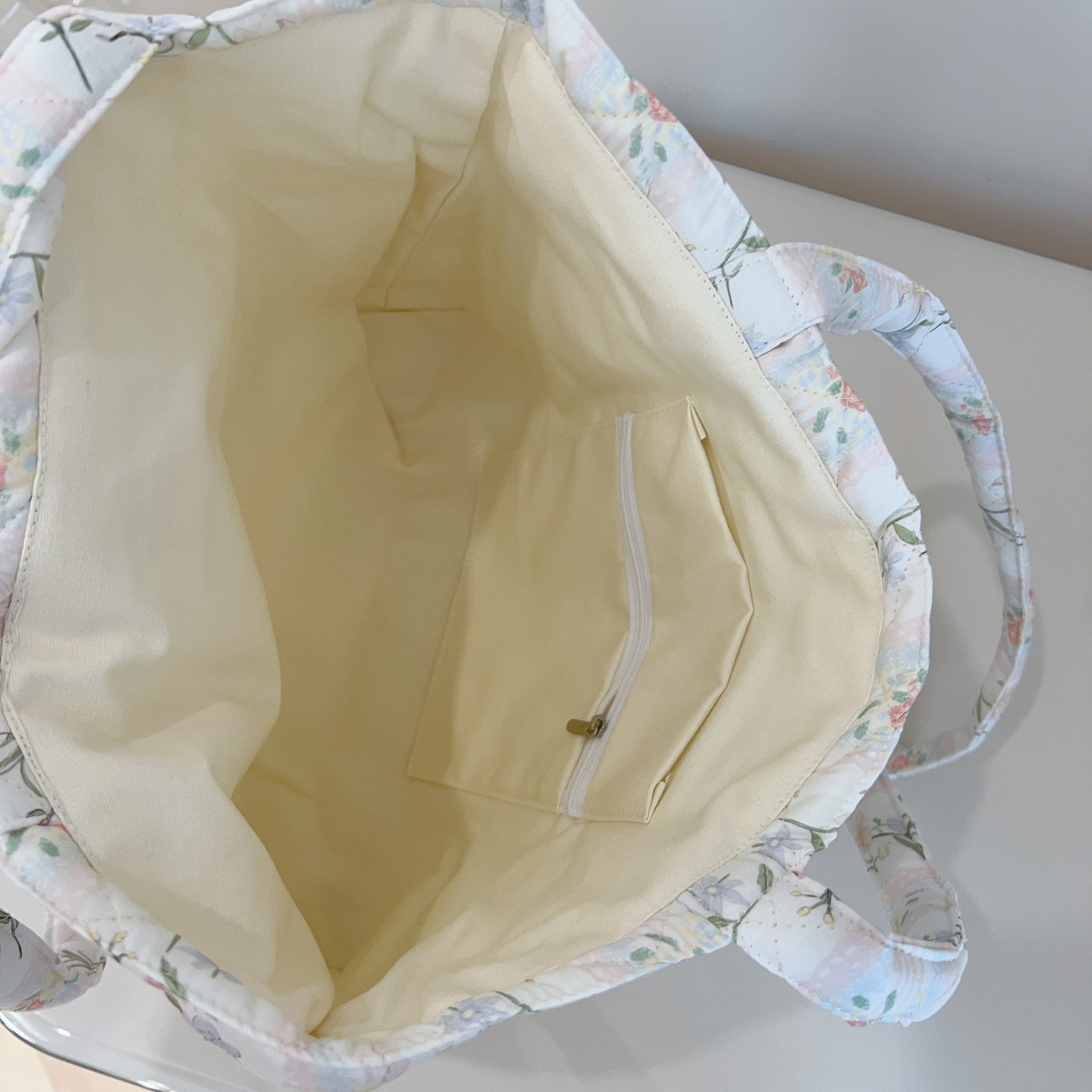 French Floral Quilted Tote Bag - đánh giá và giá Tote Bag Beach